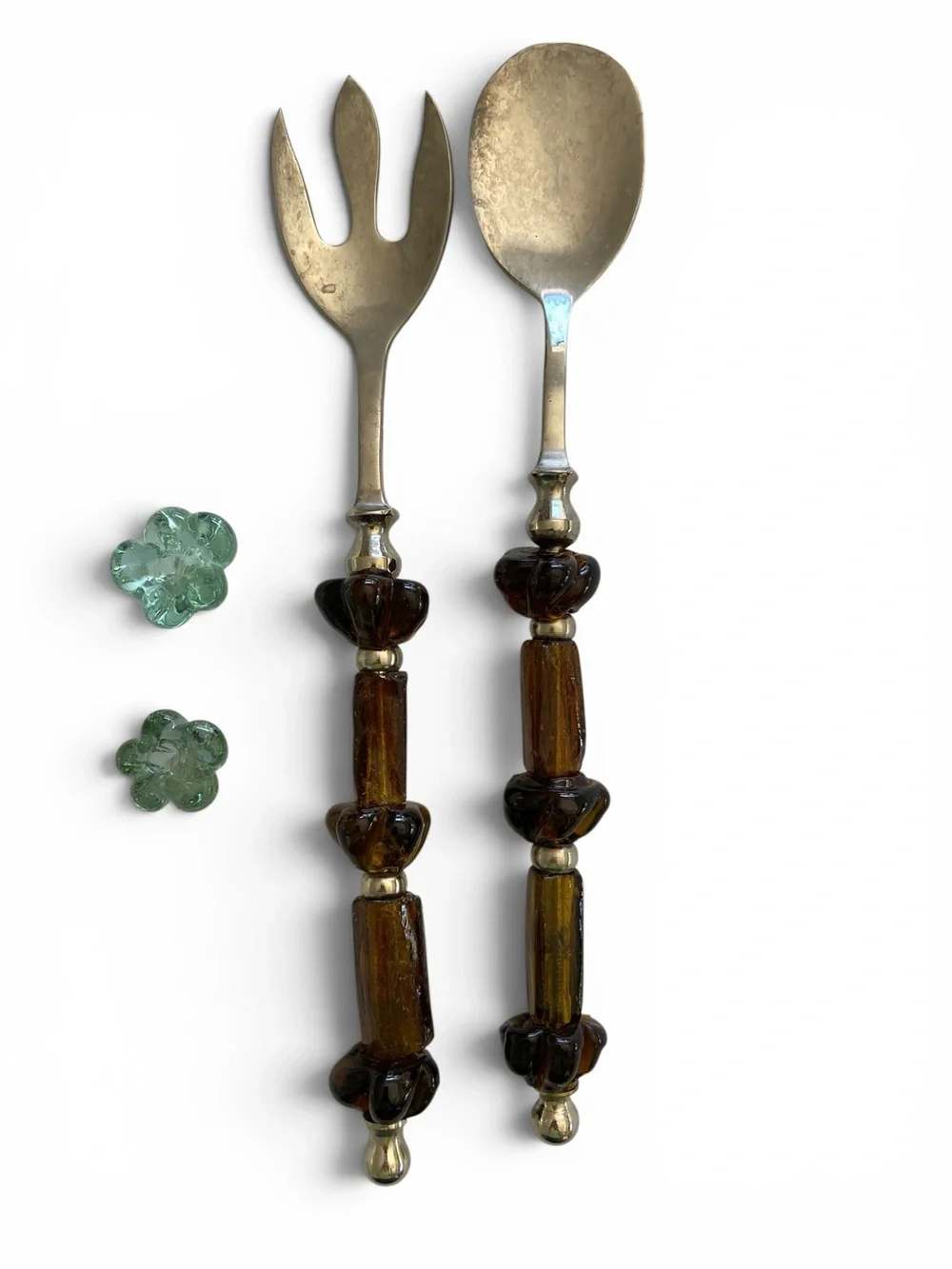 Salad Servers with Changeable Beads
